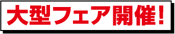 大型フェア開催！