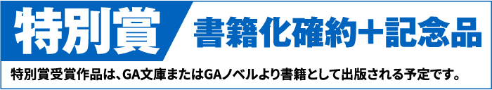 特別賞:書籍化確約+記念品